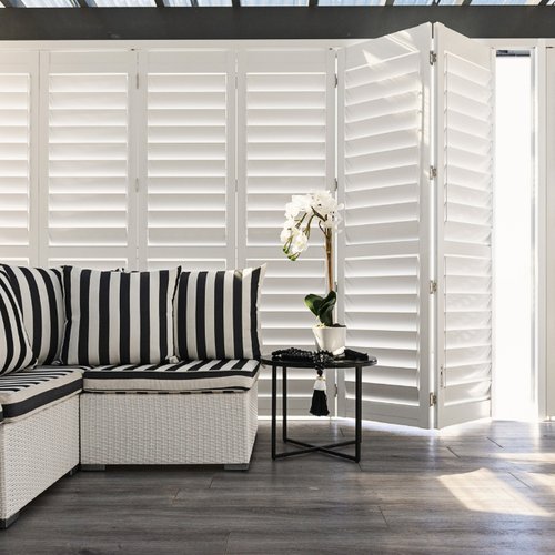 White shutters in Montgomery TX
